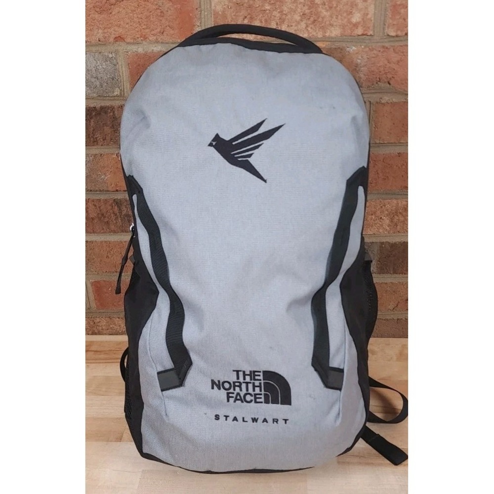 The North Face Stalwart Gray Black Laptop Backpack Flex Vent Travel Bag